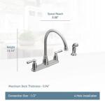 MOEN Banbury High-Arc Kitchen Faucet with Double Handles and Side Sprayer in Spot Resist Stainless (CA87000SRS)