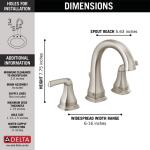 Delta SpotShield Brushed Nickel Portwood 8 in. Widespread 2-Handle Bathroom Faucet