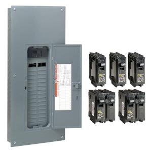 Square D Homeline 150 Amp 30-Space 60-Circuit Indoor Main Breaker - Value Pack