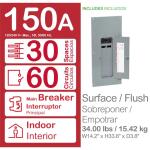 Square D Homeline 150 Amp 30-Space 60-Circuit Indoor Main Breaker - Value Pack