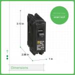 Square D Single-Pole Circuit Breaker Homeline 15 Amp Single-Pole Circuit Breaker(HOM115CP)