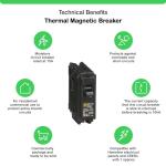 Square D Single-Pole Circuit Breaker Homeline 15 Amp Single-Pole Circuit Breaker(HOM115CP)