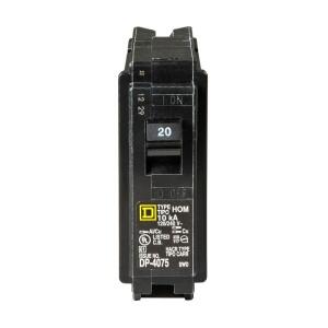 Square D Single-Pole Circuit Breaker Homeline 20 Amp (HOM120CP)