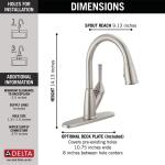 Delta Classic Single Handle Pull Down Sprayer Kitchen Faucet in Stainless Steel (19810-SS-DST)