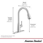 American Standard Fairbury 2S Stainless Steel Single-Handle Pull-Down Sprayer Kitchen Faucet (7418300.075)