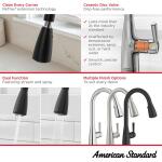 American Standard Fairbury 2S Stainless Steel Single-Handle Pull-Down Sprayer Kitchen Faucet (7418300.075)