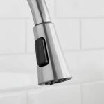 Glacier Bay McKenna Single-Handle Pull-Down Kitchen Faucet in Stainless Steel with TurboSpray and FastMount