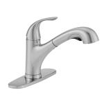 Glacier Bay Market Stainless Steel Single-Handle Kitchen Faucet with Pull-Out Sprayer (HD67737-0008D2)