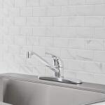 Glacier Bay Single Handle Standard Kitchen Faucet in Stainless Steel (HD67896W-0008D2)