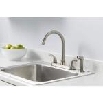 Glacier Bay Builders Double Handle Standard Kitchen Faucet with Side Sprayer in Stainless Steel (HD67794-1008D2)