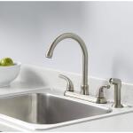 Glacier Bay Builders Double Handle Standard Kitchen Faucet with Side Sprayer in Stainless Steel (HD67794-1008D2)