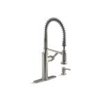 KOHLER Sous Pro-Style Single Handle Pull Down Sprayer Kitchen Faucet in Vibrant Stainless Steel (K-R10651-SD-VS)