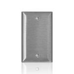 Leviton1-Gang C-Series Blank Wallplate, Standard Size, Magnetic Stainless Steel (R50-0SL13-000)