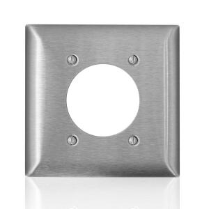 Leviton2.15 in. 2-Gang Magnetic Stainless Steel Range and Dryer Wallplate, Standard Size C-Series, Type 430 (R50-SL703-000)