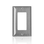 LevitonC-Serie sMagnetic Stainless Steel 1-Gang Decora/Decora Plus/GFCI Wall Plate, Standard Size (R50-0SL26-000)