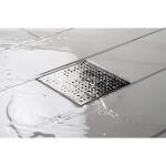 OateyDesignline 4 in. x 4 in. Stainless Steel Square Shower Drain with Square Pattern Drain Cover (DSS2040R2)