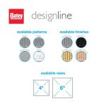 OateyDesignline 4 in. x 4 in. Stainless Steel Square Shower Drain with Square Pattern Drain Cover (DSS2040R2)