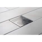 OateyDesignline 4 in. x 4 in. Stainless Steel Square Shower Drain with Square Pattern Drain Cover (DSS2040R2)