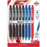 Pentel 8-Count Wow! Ballpoint Pens - 1mm Black/Blue/Red