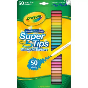 Crayola 50-Count Super Tips Washable Markers