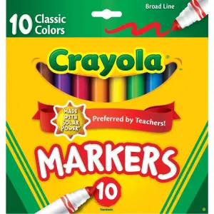 Crayola 10-Count Classic Markers Broad Line