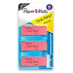 Paper Mate 3pk Pink Pearl Pencil Erasers