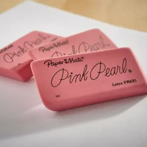 Paper Mate 3pk Pink Pearl Pencil Erasers