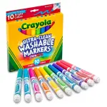 Crayola 10-Count Bright Colors Washable Markers Broad Line