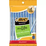 BiC 10-Count Blue Xtra Life Ballpoint Pens - Medium Tip