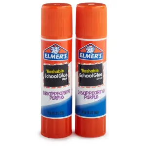 Elmer's 2pk Disappearing Purple Washable School Glue Sticks