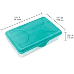 Sterilite Blue School Supply Pencil Box