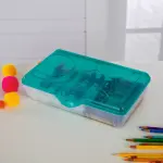 Sterilite Blue School Supply Pencil Box