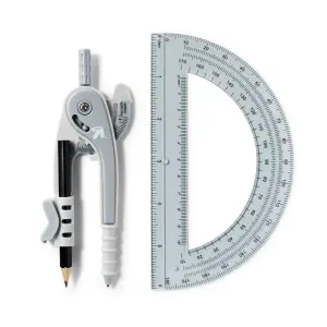 up & up Grey-Set Compass and Protractor