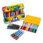 Crayola 64-Count Broad Line Markers with Gel & Window Markers