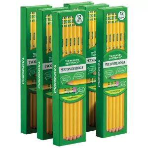 Ticonderoga 72-Count Wood #2 Pencil Yellow