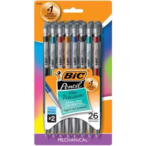 BiC 26pk #2 Black Mechanical Pencil Xtra Precision