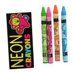 Nerd Block Neon Crayons 4-Pack