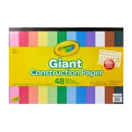 Crayola 12-Color 48-Sheet Giant Construction Paper with Stencil