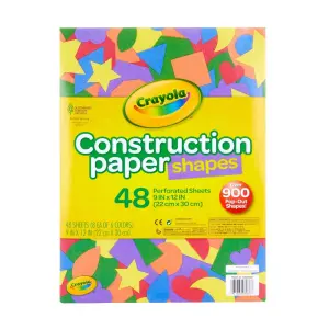 Crayola 48-Page Construction Paper with Pop Out Shapes