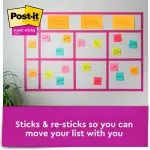 Post-it 4-Pack (8x6 Inch) Super Sticky Large Lined Notes Energy Boost