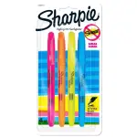 Sharpie Pocket 4pk Multicolored Highlighters Narrow Chisel Tip