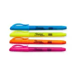 Sharpie Pocket 4pk Multicolored Highlighters Narrow Chisel Tip