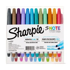 Sharpie S-Note 24pk Multicolored Creative Marker Highlighters Chisel Tip