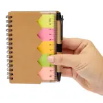 Juvale 6-Pack Small Notepad with Pen and Colored Sticky Index Tabs