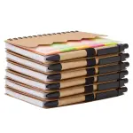 Juvale 6-Pack Small Notepad with Pen and Colored Sticky Index Tabs