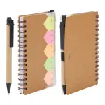 Juvale 6-Pack Small Notepad with Pen and Colored Sticky Index Tabs