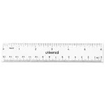 Universal Office 6-inch Clear Plastic Ruler Standard/Metric