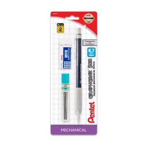 Pentel Auto Drafting Pencil 0.7mm with Lead + Eraser Blue Barrel