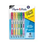 Paper Mate 6pk 0.7mm Clear Point #2 Mechanical Pencils Multicolored