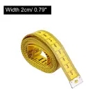 Unique Bargains 1pc 120-Inch Yellow Flexible Tailor Craft Ruler Tape Measure